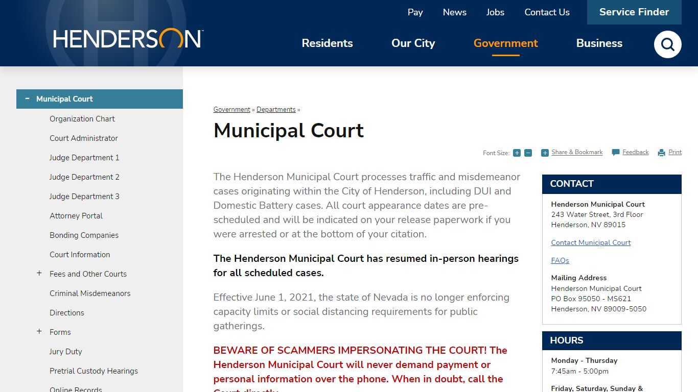 Municipal Court | Henderson, NV